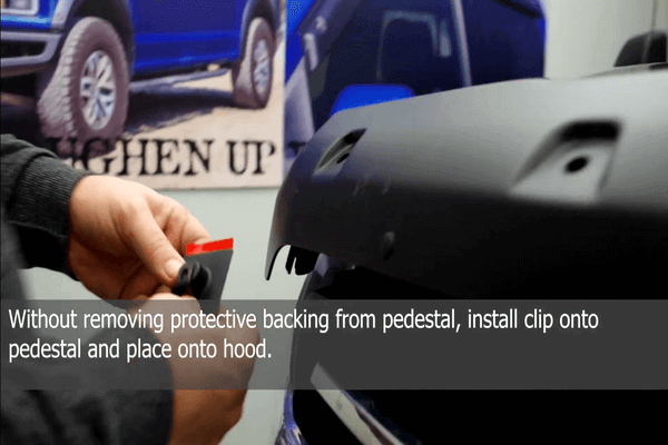 Tough Guard Hood Deflector Install Clips on Pedestal