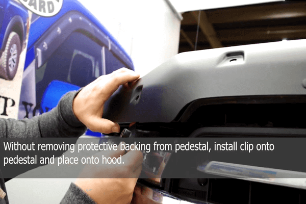 Tough Guard Hood Deflector Install Clips on Pedestal