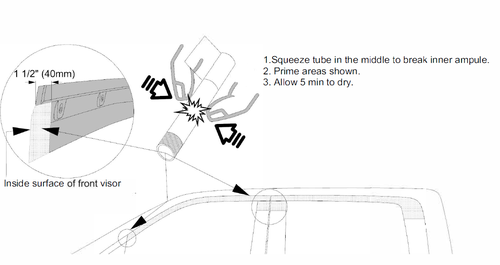 Tough Guard Window Visor Installation Apply Primer