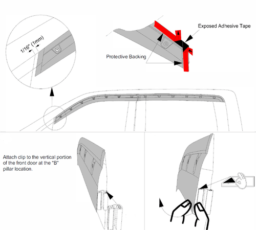 Tough Guard Window Visor Installation Install B Pillar Clips